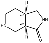 (3aR,7aR)-rel-Octahydro-3H-pyrrolo[3,4-c]pyridin-3-one 结构式