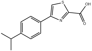 4-[4-(1-甲基乙基)苯基]-2-噻唑羧酸, 868591-88-2, 结构式