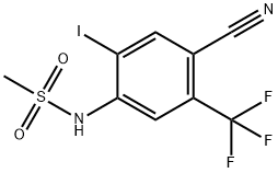 N-(4-Cyano-2-iodo-5-(trifluoromethyl)-phenyl)methanesulfonamide Struktur