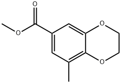 1,4-Benzodioxin-6-carboxylic  acid,  2,3-dihydro-8-methyl-,  methyl  ester Struktur