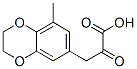 1,4-Benzodioxin-6-propanoic  acid,  2,3-dihydro-8-methyl--alpha--oxo-,868707-86-2,结构式