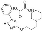 3-Phenyl-5-piperidinopropoxy-pyrazole oxalate Struktur
