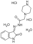 1-Piperazineacetic acid, (2-oxo-3-indolinylidene)hydrazide, dihydrochl oride, sesquihydrate, (Z)-|