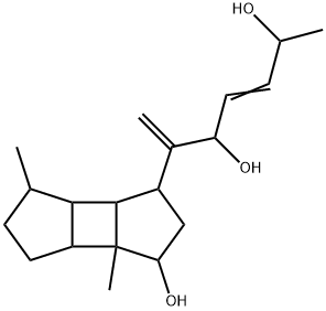 6-(Decahydro-3-hydroxy-3a,6-dimethylcyclobuta[1,2:3,4]dicyclopenten-1-yl)-2-methyl-3,6-heptadiene-2,5-diol 结构式