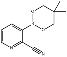 2-Cyanopyridine-3-boronic acid neopentyl glycol ester Structure