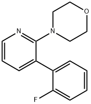 3-(2-fluorophenyl)-2-morpholinopyridine 化学構造式