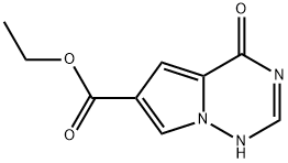 ethyl 4-hydroxypyrrolo[1,2-f][1,2,4]triazine-6-carboxylate Struktur