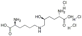 (5S)-N6-[(5S)-5-AMino-5-carboxypentyl]-5-hydroxy-L-lysine Trihydrochloride 结构式