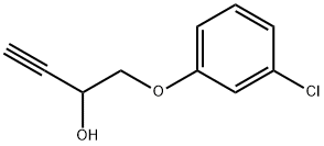 1-(3-氯苯氧基)-2-羟丁-3-炔,86912-84-7,结构式