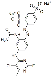 4-[[4-(5-Chloro-2-fluoro-6-methyl-4-pyrimidinylamino)-2-ureidophenyl]azo]-1,3-benzenedisulfonic acid disodium salt 结构式