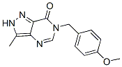 3-[(4-methoxyphenyl)methyl]-7-methyl-3,5,8,9-tetrazabicyclo[4.3.0]nona -4,6,9-trien-2-one 结构式
