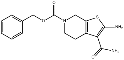 2-AMino-3-carbaMoyl-4,7-dihydro-5H-thieno[2,3-c]pyridine-6-carboxylic acid 
benzyl ester Structure