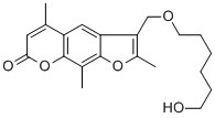 3-(6-HYDROXYHEXYL)METHYL-2,5,9-TRIMETHYL-7H-FURO[3,2-G]-[1]BENZOPYRAN-7-ONE Structure