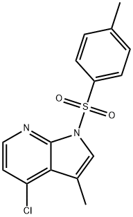 1H-Pyrrolo[2,3-b]pyridine, 4-chloro-3-methyl-1-[(4-methylphenyl)sulfonyl]-,869335-18-2,结构式