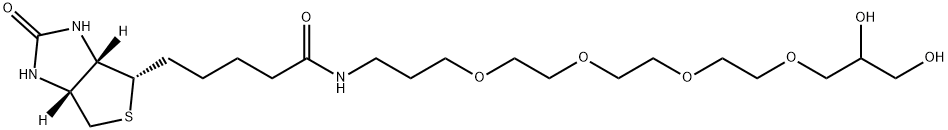 3-((N-BIOTINYL-3-AMINOPROPOXY(ETHOXY)ETHOXY)ETHOXY)-PROPANE-1,2-DIOL, 869354-59-6, 结构式