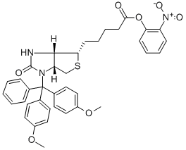 N1-(DIMETHOXYTRITYL)-D-(+)BIOTIN 2-NITROPHENYL ESTER, 869354-63-2, 结构式