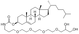 CHOLESTERYL N-(15,16-DIHYDROXY-4,7,10,13-TETRAOXA-HEXA-DECYL)CARBAMATE 化学構造式