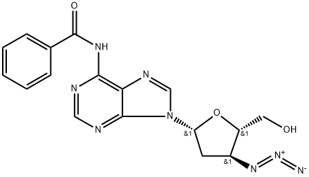 3'-AZIDO-N6-BENZOYL-2',3'-DIDEOXYADENOSINE Structure