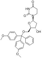 2'-DEOXY-5'-O-(DIMETHOXYTRITYL)-5,6-DIHYDROURIDINE 化学構造式