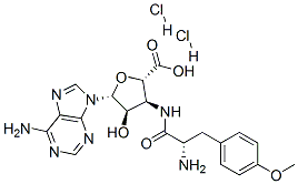 86936-92-7 (2S,3S,4R,5R)-3-[[(2S)-2-amino-3-(4-methoxyphenyl)propanoyl]amino]-5-( 6-aminopurin-9-yl)-4-hydroxy-oxolane-2-carboxylic acid dihydrochloride