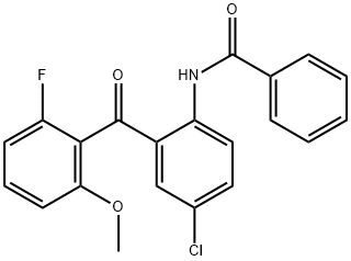 N-(4-chloro-2-(2-fluoro-6-Methoxybenzoyl)phenyl)benzaMide,869365-88-8,结构式