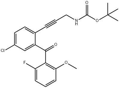 CARBAMIC ACID, [3-[4-CHLORO-2-(2-FLUORO-6-METHOXYBENZOYL)PHENYL]-2-PROPYNYL]-, 1,1-DIMETHYLETHYL ESTER|869366-70-1