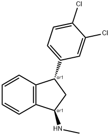 (1R,3S)-REL-3-(3,4-DICHLOROPHENYL)-2,3-DIHYDRO-N-METHYL-1H-INDEN-1-AMINE HYDROCHLORIDE Struktur