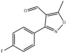 3-(4-氟苯基)-5-甲基异恶唑-4-甲醛, 869496-66-2, 结构式