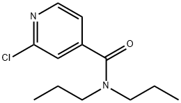 2-クロロ-N,N-ジ-N-プロピルピリジン-4-カルボキサミド 化学構造式