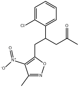 2-Pentanone,  4-(2-chlorophenyl)-5-(3-methyl-4-nitro-5-isoxazolyl)-,869586-75-4,结构式