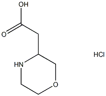MORPHOLIN-3-YL-ACETIC ACID HYDROCHLORIDE Structure