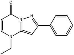 4-ethyl-4,7-dihydro-2-phenylpyrazolo(1,5-a)pyrimidin-7-one Structure