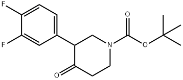 1-BOC-3-(3',4'-DIFLUORO-PHENYL)-PIPERIDIN-4-ONE Structure