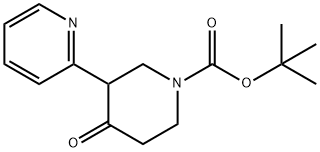 1-BOC-3-(2'-PYRIDYL)-PIPERIDIN-4-ONE 结构式