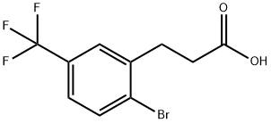 2-bromo-5-(trifluoromethyl)-benzenepropanoic acid Structure
