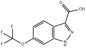 6-トリフルオロメトキシ-3-インダゾールカルボン酸 化学構造式