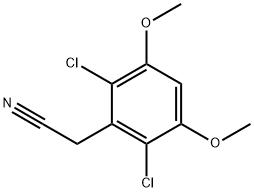 2-(2,6-dichloro-3,5-dimethoxyphenyl)acetonitrile 化学構造式