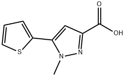 1-METHYL-5-THIEN-2-YL-1H-PYRAZOLE-3-CARBOXYLIC ACID Struktur