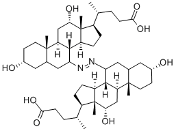 7,7-Azo-3-a,12-a-dihydroxycholanic Acid,86992-52-1,结构式
