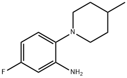 5-Fluoro-2-(4-methyl-1-piperidinyl)aniline Struktur