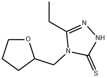 5-ETHYL-4-(TETRAHYDROFURAN-2-YLMETHYL)-4H-1,2,4-TRIAZOLE-3-THIOL Structure