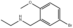 N-(5-ブロモ-2-メトキシベンジル)エタンアミン HYDROCHLORIDE 化学構造式