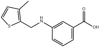 3-{[(3-methyl-2-thienyl)methyl]amino}benzoic acid Structure