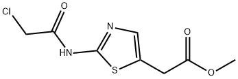 2-(2-(2-氯乙酰胺)噻唑-5-基)乙酸甲酯 结构式