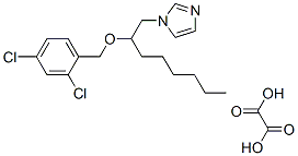 rac-(R*)-1-[2-[(2,4-ジクロロベンジル)オキシ]オクチル]-1H-イミダゾール·しゅう酸 化学構造式