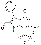 1H-Indole-2-carboxaldehyde,  4,6-dimethoxy-3-phenyl-7-(trichloroacetyl)-  (9CI) Struktur