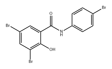3,5-二溴-N-(4-溴代苯基)-2-羟基苯甲酰胺,87-10-5,结构式