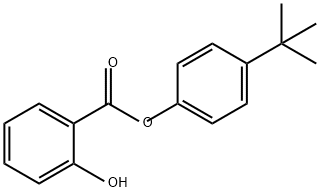2-羟基苯甲酸-4-(1,1-二甲基乙基)苯基酯, 87-18-3, 结构式