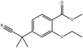 4-(CYANO-DIMETHYL-METHYL)-2-ETHOXY-BENZOIC ACID METHYL ESTER Structure