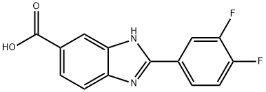 2-(3,4-Difluoro-phenyl)-1H-benzimidazole-5-carboxylic acid,870115-12-1,结构式